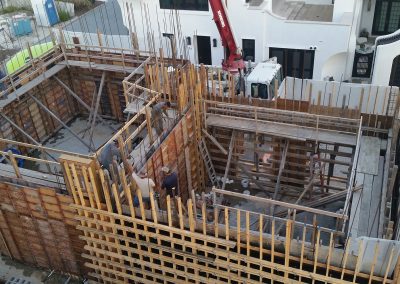 two rooms residential concrete construction