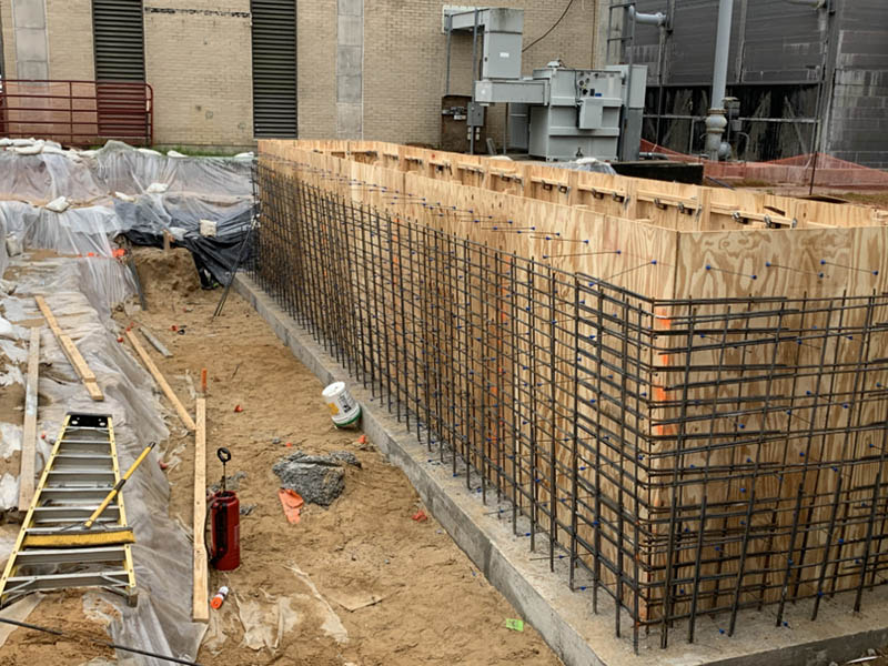 concrete frame construction site